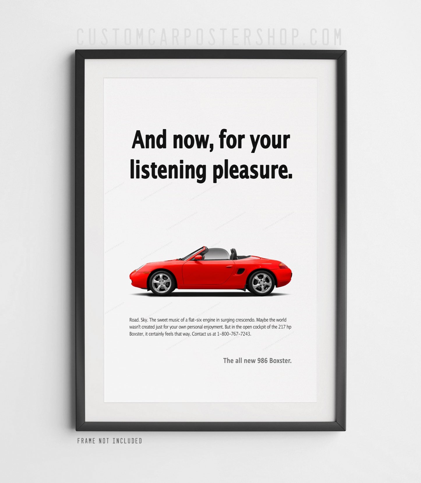 Porsche 986 Boxster Print Ad - For Your Listening Pleasure