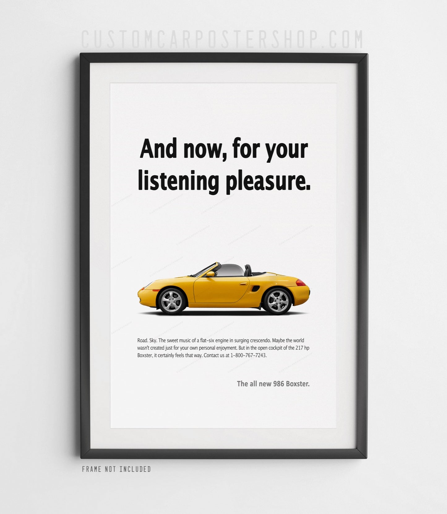 Porsche 986 Boxster Print Ad - For Your Listening Pleasure