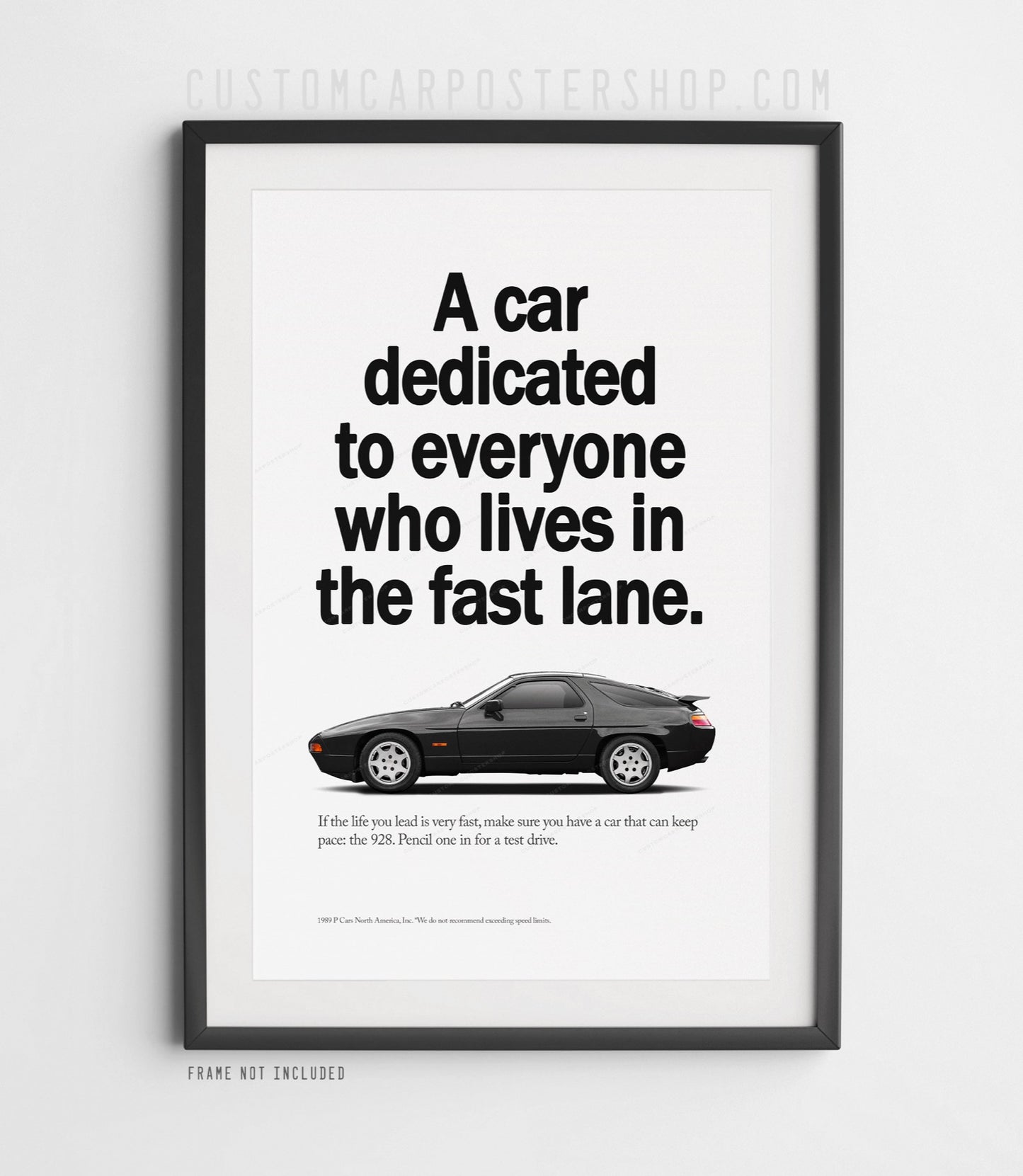 Porsche 928 S4 Advertisment Print - Lives In The Fast Lane