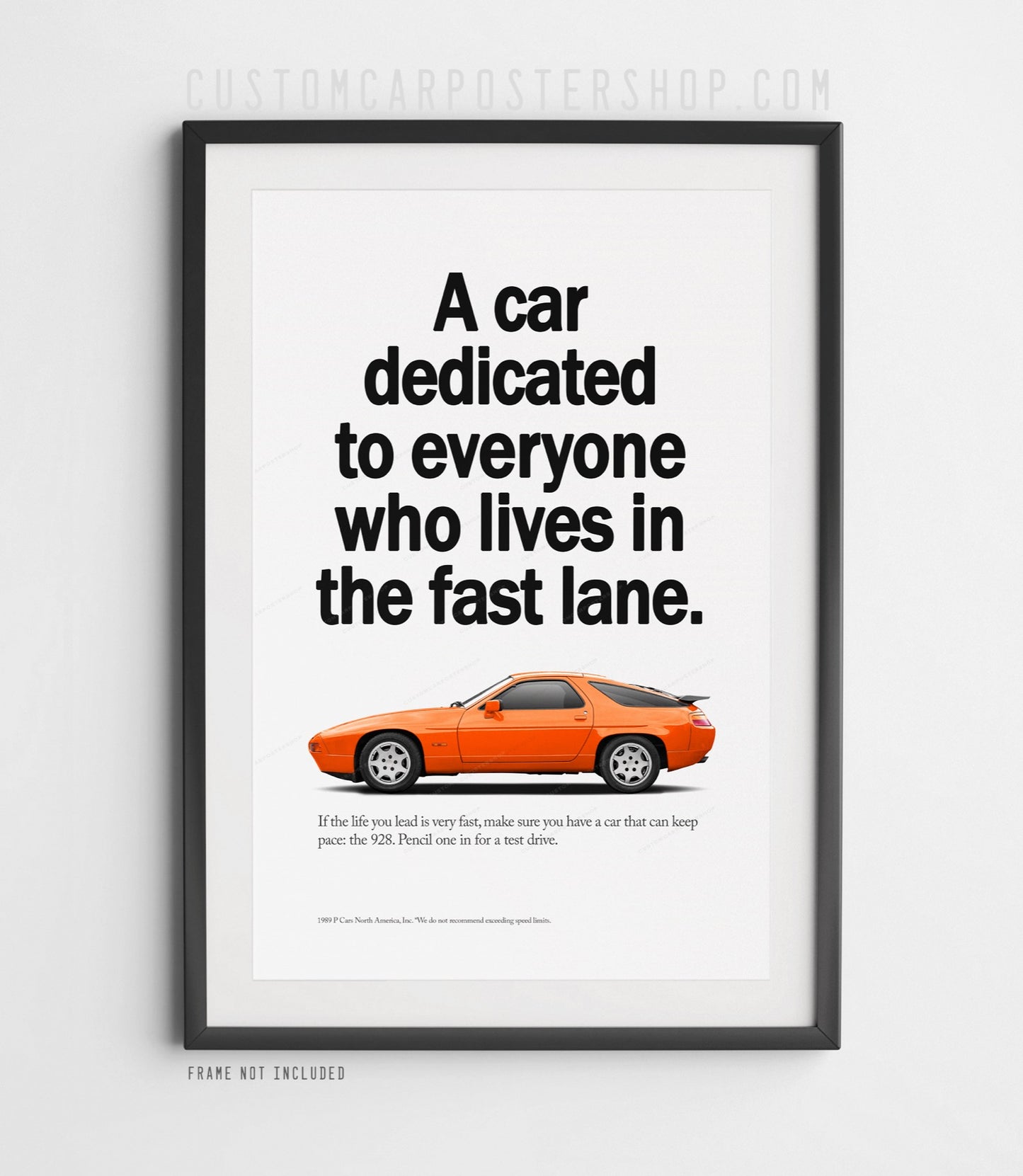 Porsche 928 S4 Advertisment Print - Lives In The Fast Lane