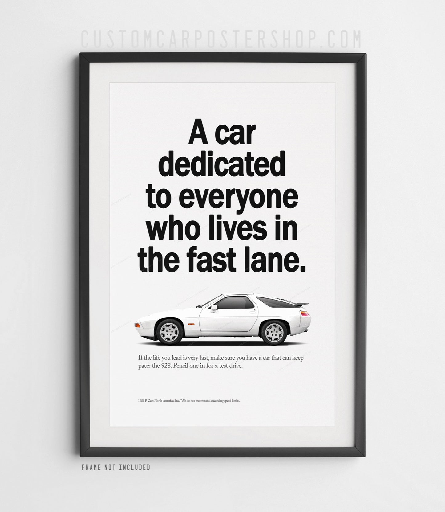 Porsche 928 S4 Advertisment Print - Lives In The Fast Lane