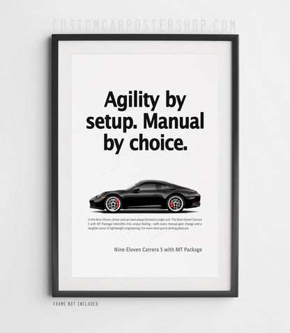 Porsche 911 (992.2) Carrera S MT Print Ad Poster - Manual by Choice