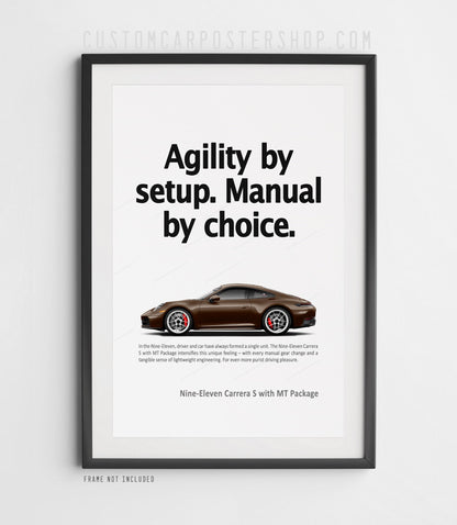 Porsche 911 (992.2) Carrera S MT Print Ad Poster - Manual by Choice