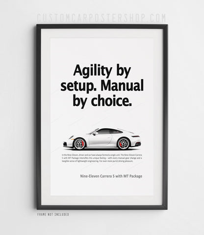 Porsche 911 (992.2) Carrera S MT Print Ad Poster - Manual by Choice