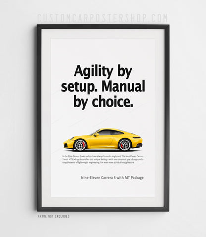 Porsche 911 (992.2) Carrera S MT Print Ad Poster - Manual by Choice