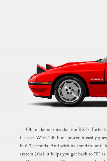 Mazda RX-7 (FC) Classic Print Ad - Break the Law