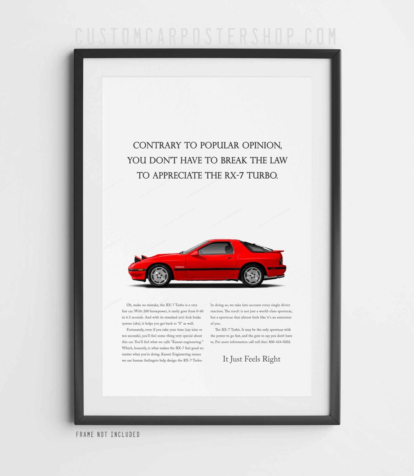 Mazda RX-7 (FC) Classic Print Ad - Break the Law