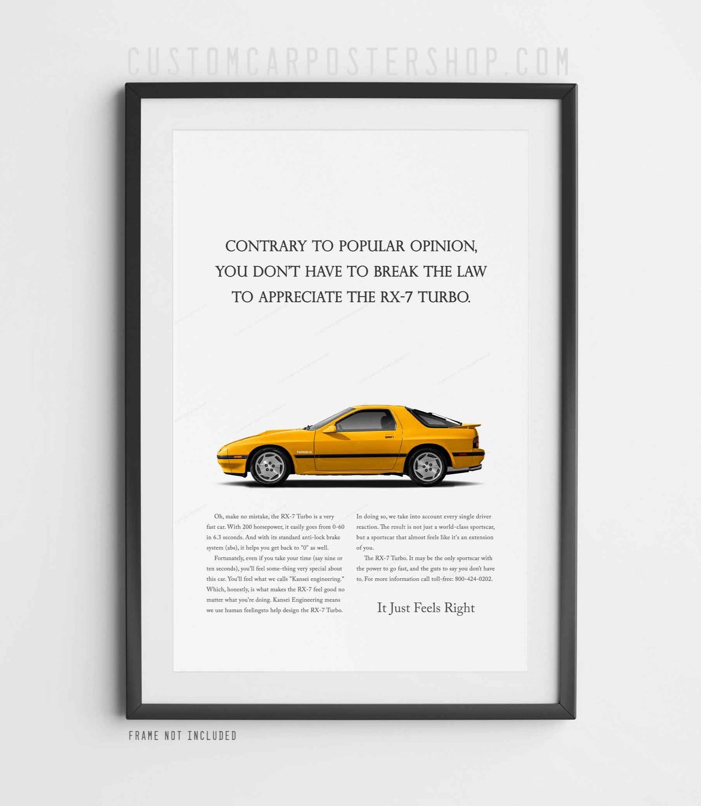 Mazda RX-7 (FC) Classic Print Ad - Break the Law