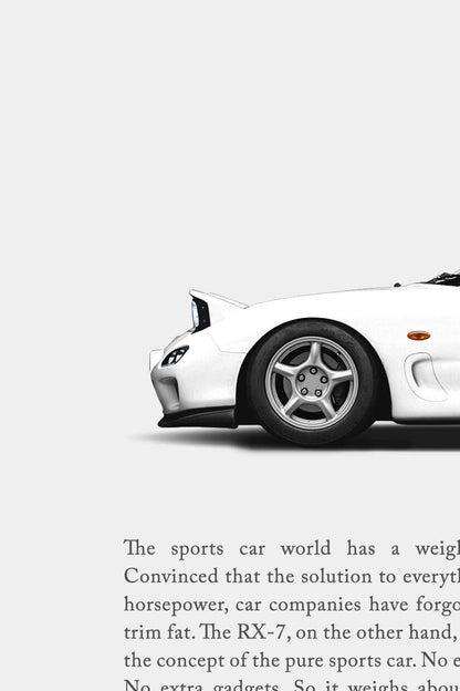 Mazda RX-7 (FD) Classic Print Ad - Lighten Up