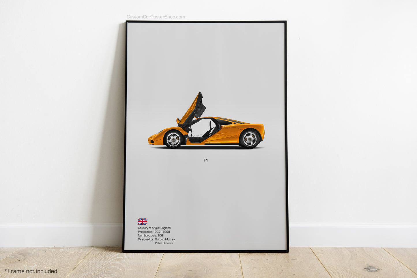 McLaren F1 Poster - Wall Art - Supercars