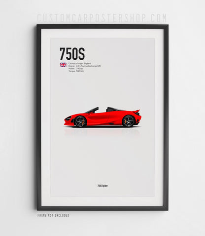 McLaren 750S Spider Poster