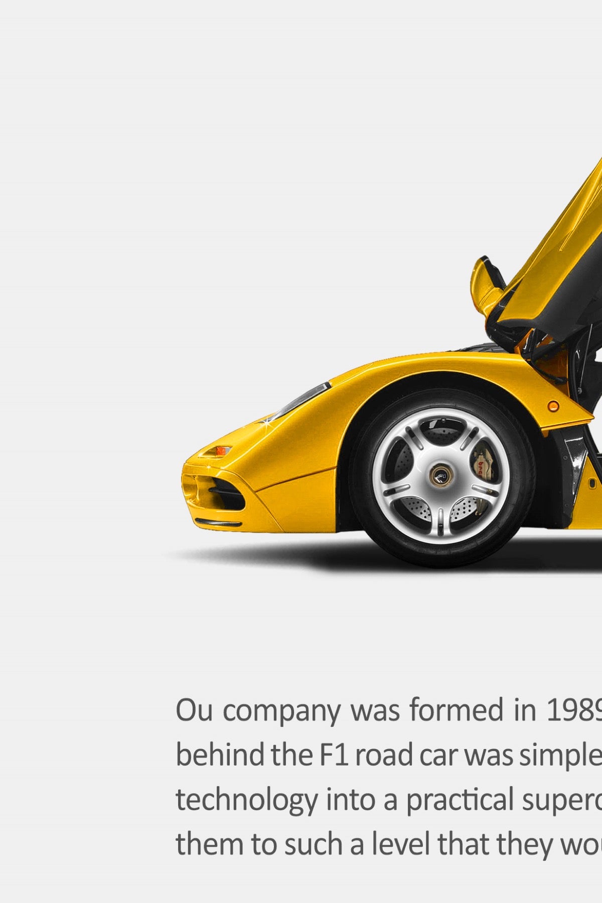 McLaren F1 Print Ad Poster - Realisation of a Dream