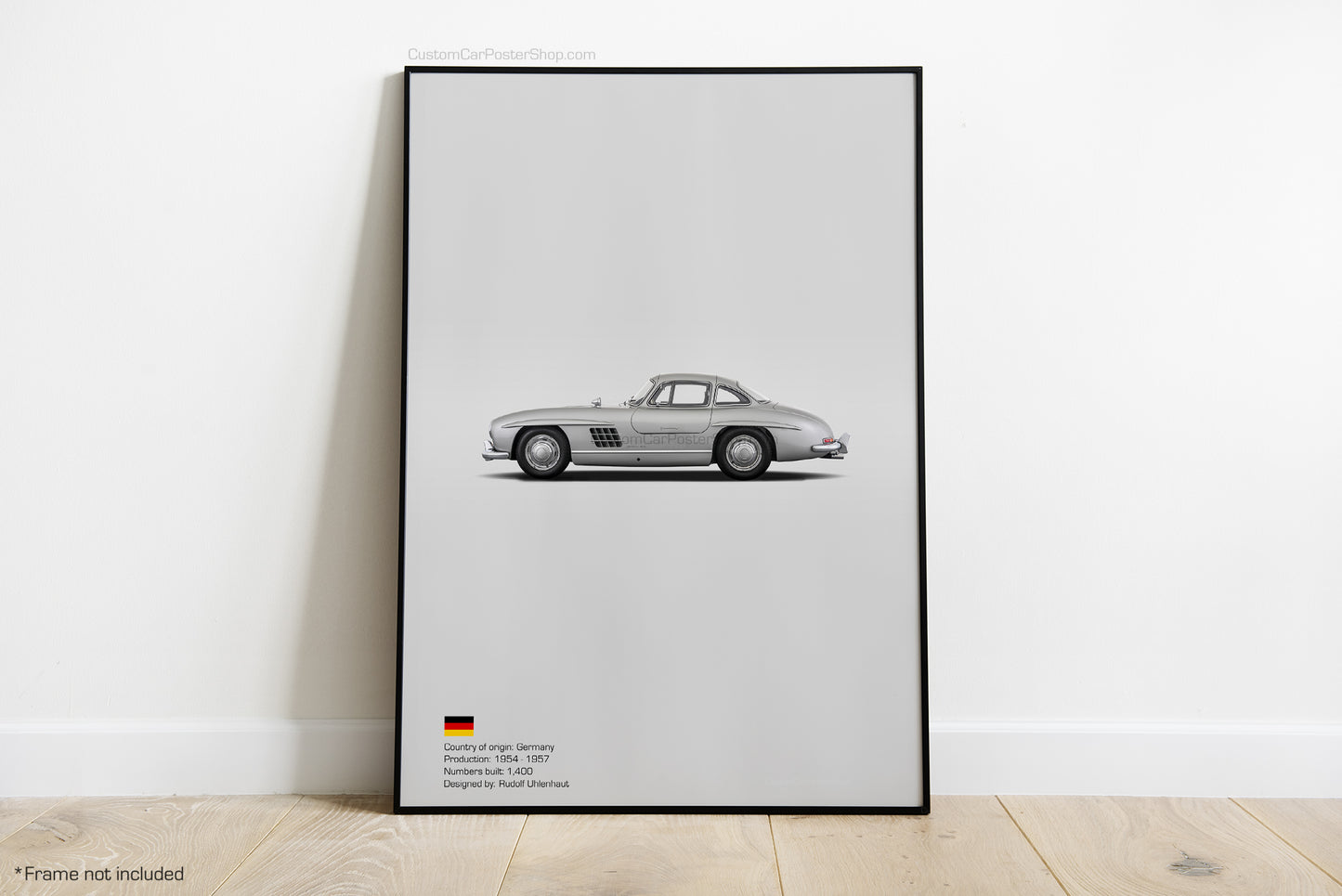 Mercedes Benz 300SL Poster - Wall Art - Classic Car Poster Series