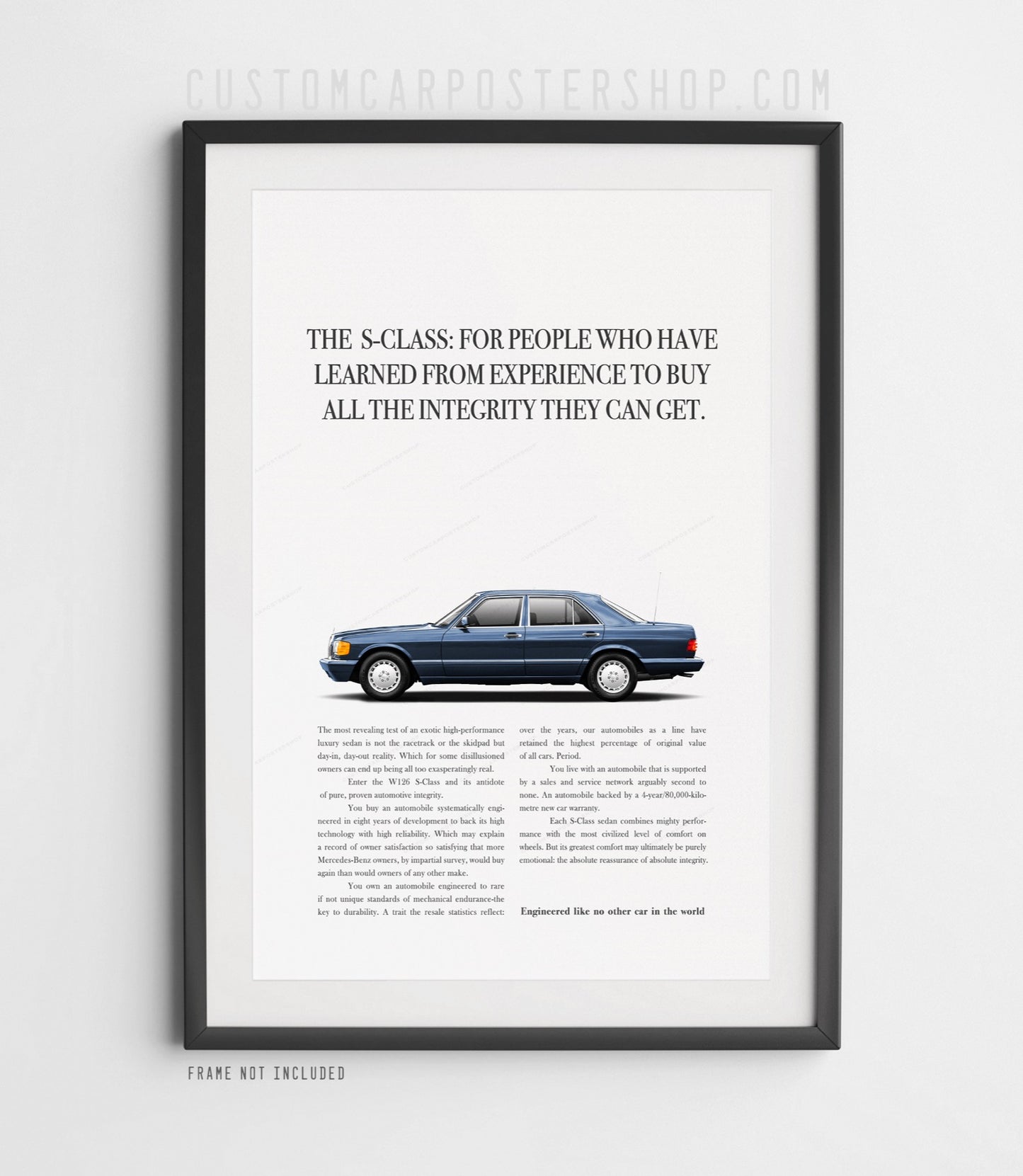 Mercedes-Benz W126 Vintage Print Ad - Buy Integrity
