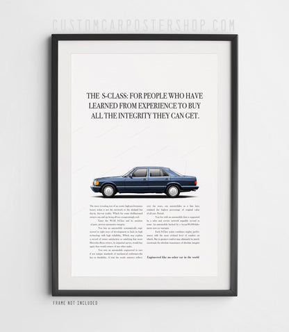 Mercedes-Benz W126 Vintage Print Ad - Buy Integrity