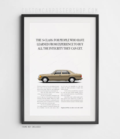 Mercedes-Benz W126 Vintage Print Ad - Buy Integrity
