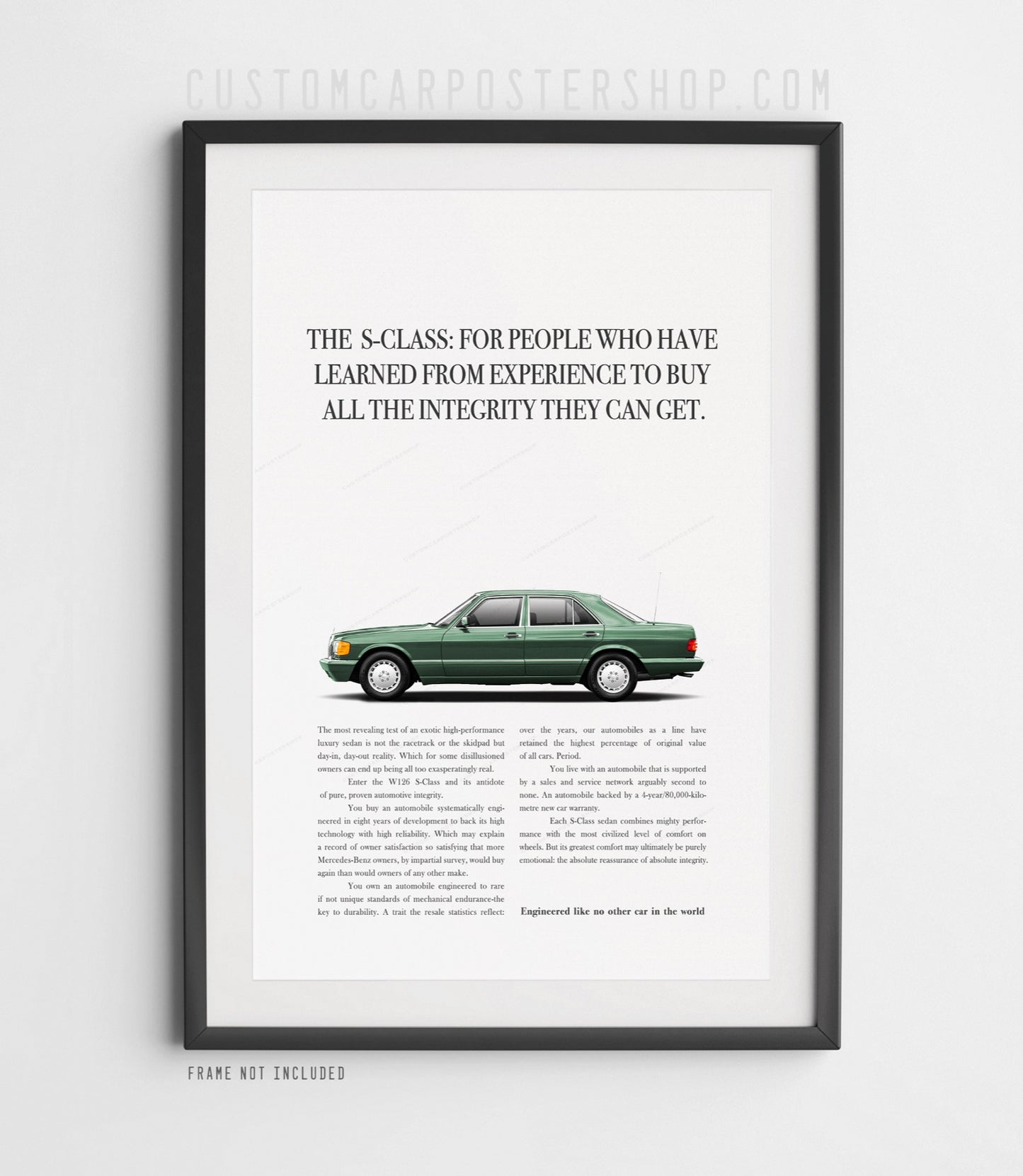 Mercedes-Benz W126 Vintage Print Ad - Buy Integrity