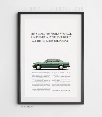 Mercedes-Benz W126 Vintage Print Ad - Buy Integrity