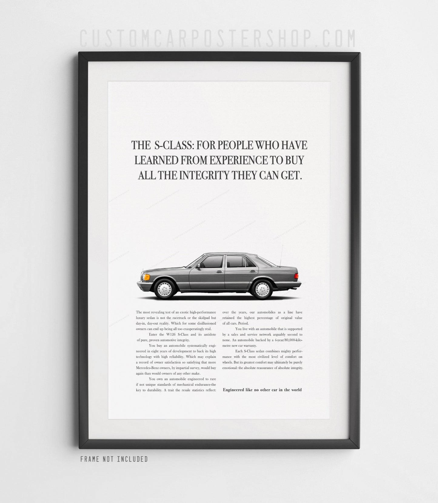 Mercedes-Benz W126 Vintage Print Ad - Buy Integrity