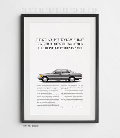 Mercedes-Benz W126 Vintage Print Ad - Buy Integrity