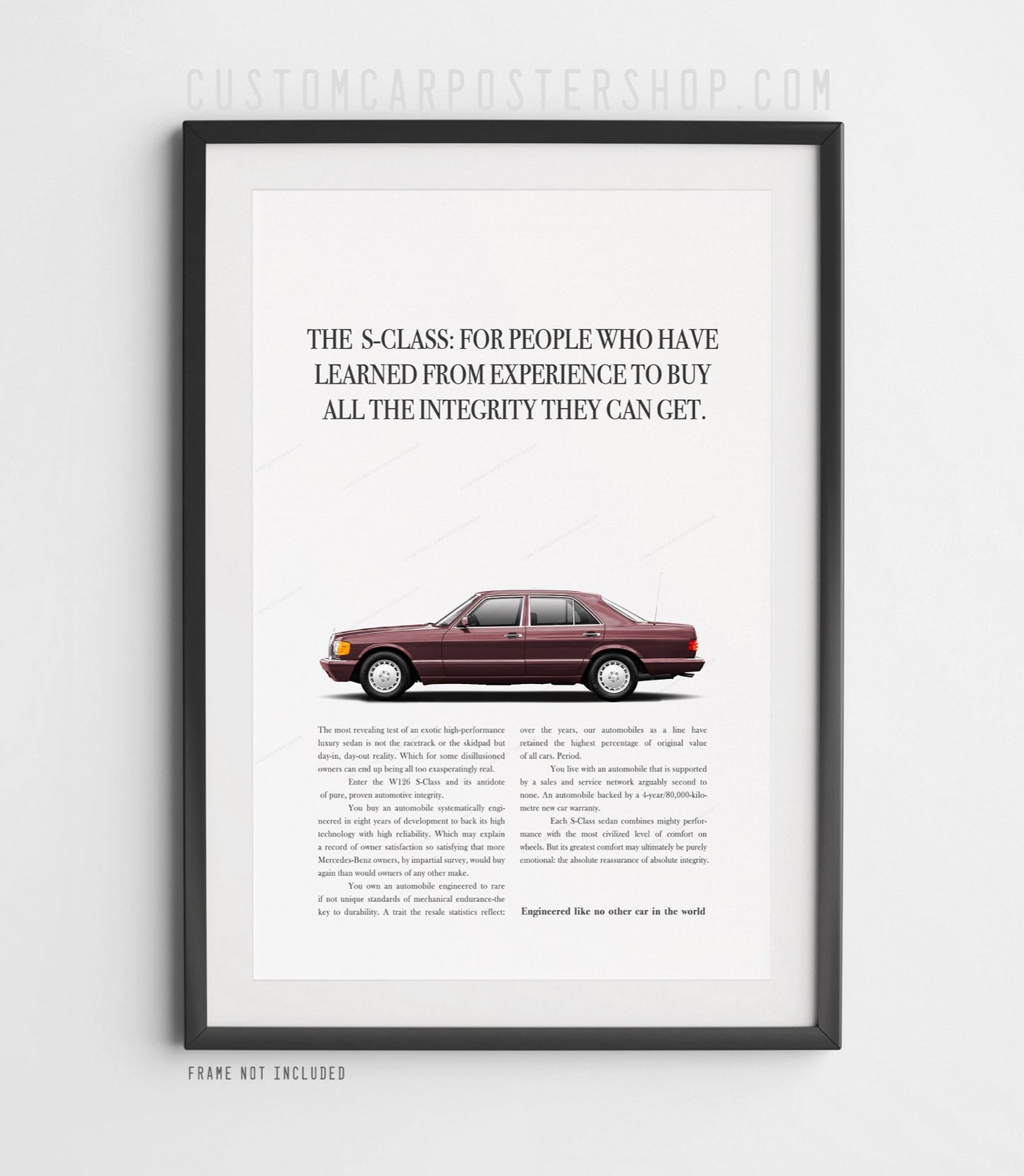 Mercedes-Benz W126 Vintage Print Ad - Buy Integrity