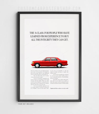 Mercedes-Benz W126 Vintage Print Ad - Buy Integrity