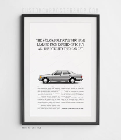 Mercedes-Benz W126 Vintage Print Ad - Buy Integrity