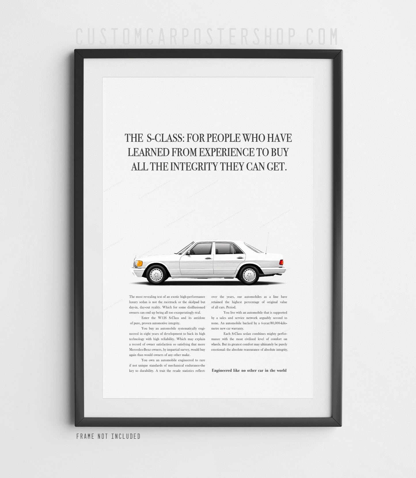 Mercedes-Benz W126 Vintage Print Ad - Buy Integrity