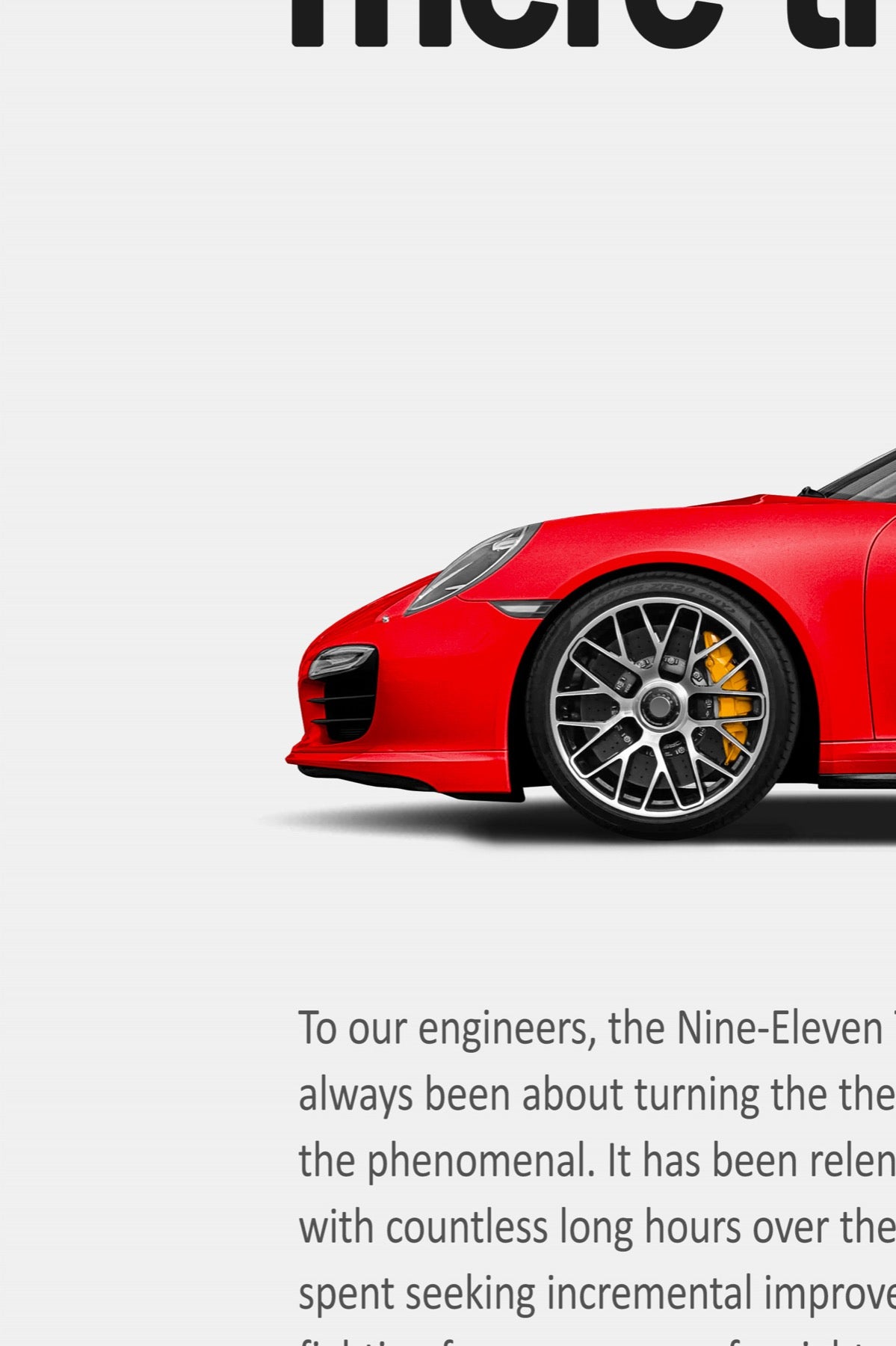 Porsche 911 Turbo (991.1) Print Ad Poster - Mere Three Seconds