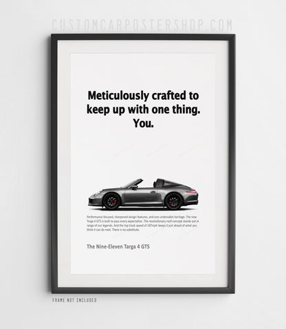 Porsche 911 Targa (991.1) Print Ad Poster - Meticulously Crafted