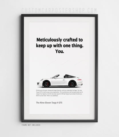 Porsche 911 Targa (991.1) Print Ad Poster - Meticulously Crafted