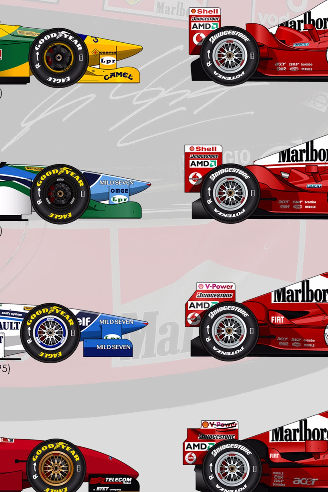 Michael Schumacher F1 Tribute (Benetton, Ferrari, Mercedes, Jordan)