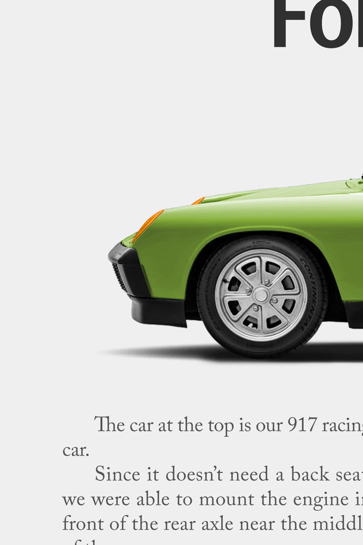 Porsche 914 Vintage Ad - Mid-Engine Racecar