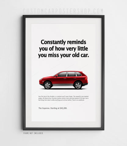 Porsche Cayenne (955) Print Ad Poster - Miss Your Old Car