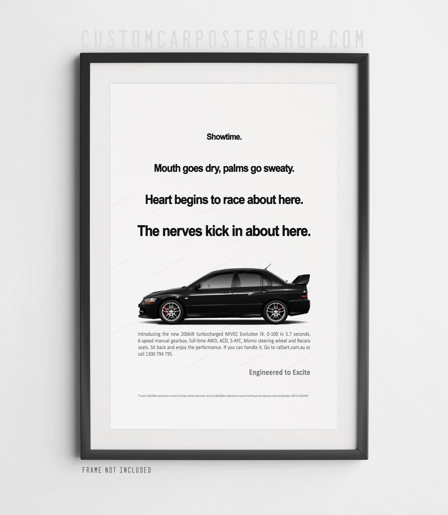 Mitsubishi Lancer Evolution IX Print Ad - Showtime