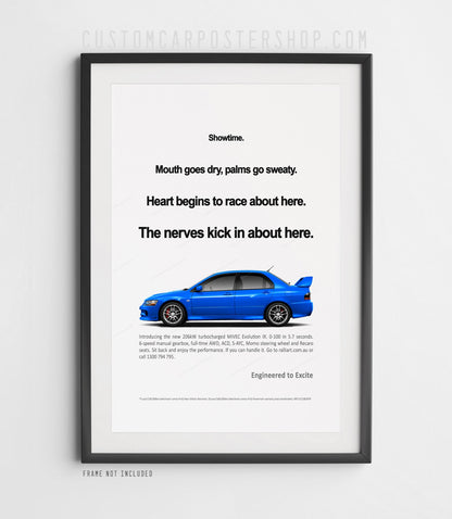 Mitsubishi Lancer Evolution IX Print Ad - Showtime