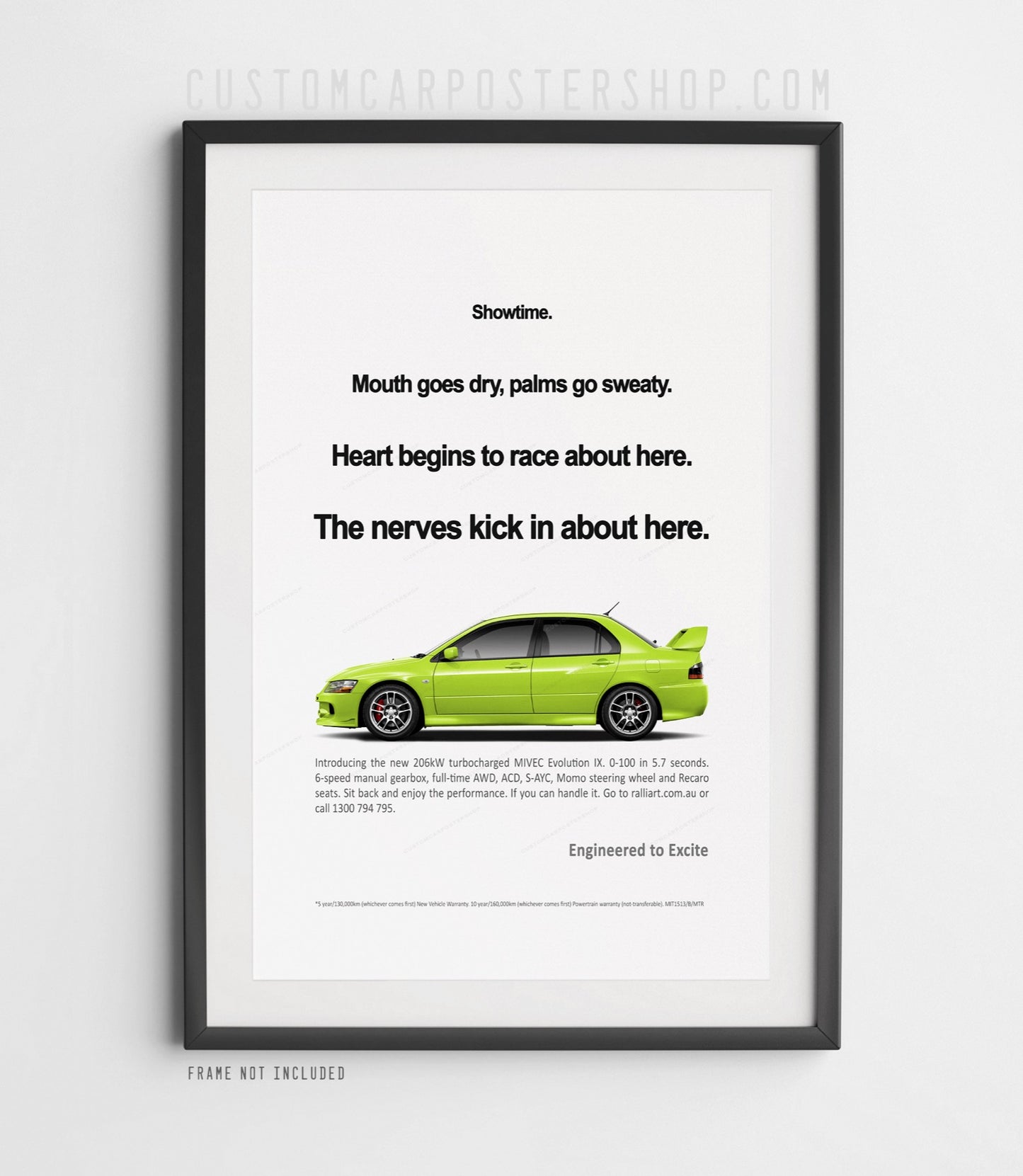 Mitsubishi Lancer Evolution IX Print Ad - Showtime