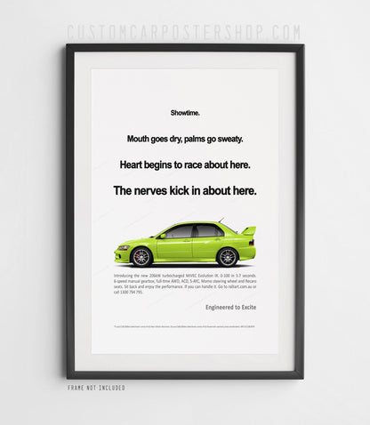Mitsubishi Lancer Evolution IX Print Ad - Showtime