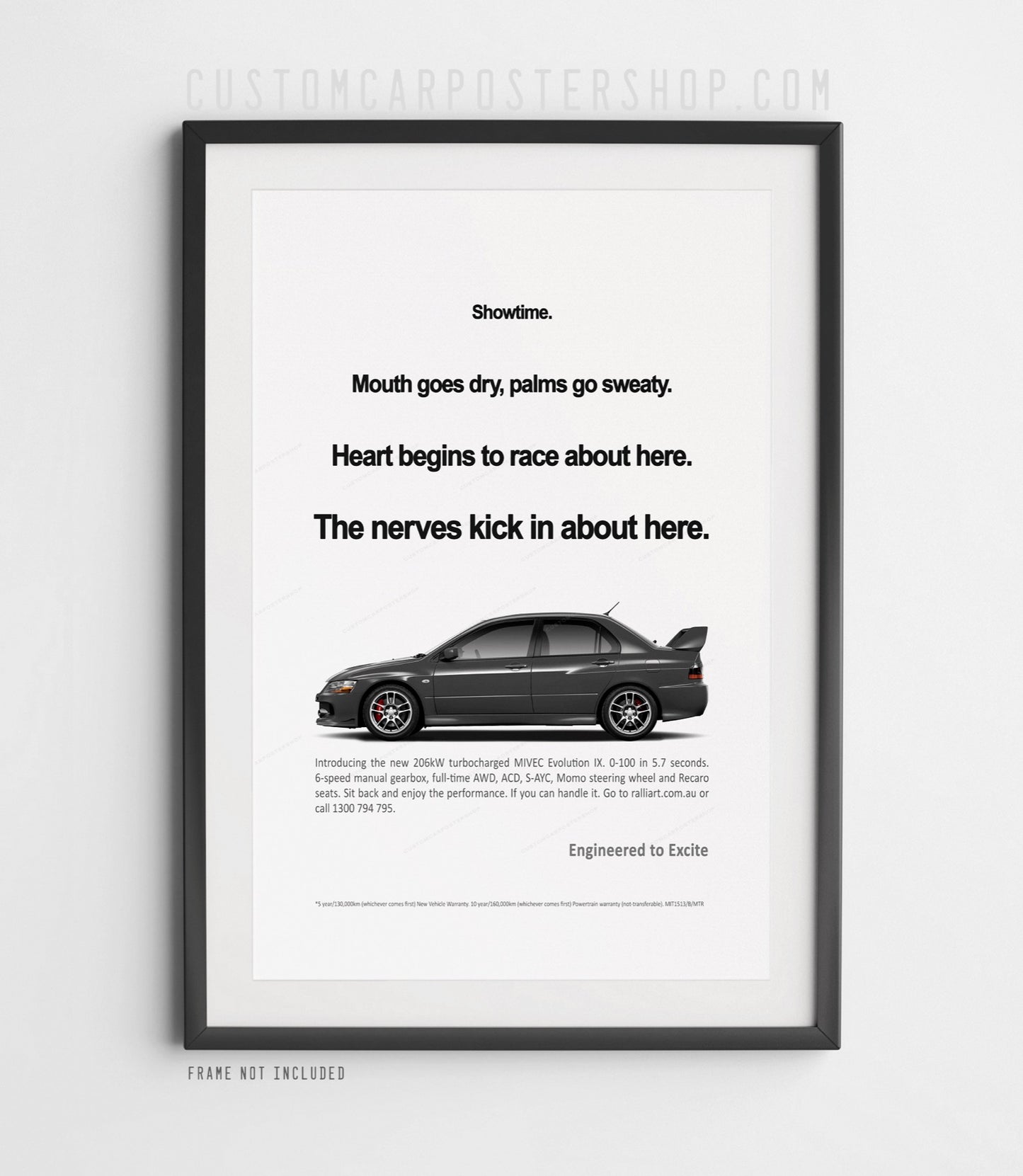 Mitsubishi Lancer Evolution IX Print Ad - Showtime