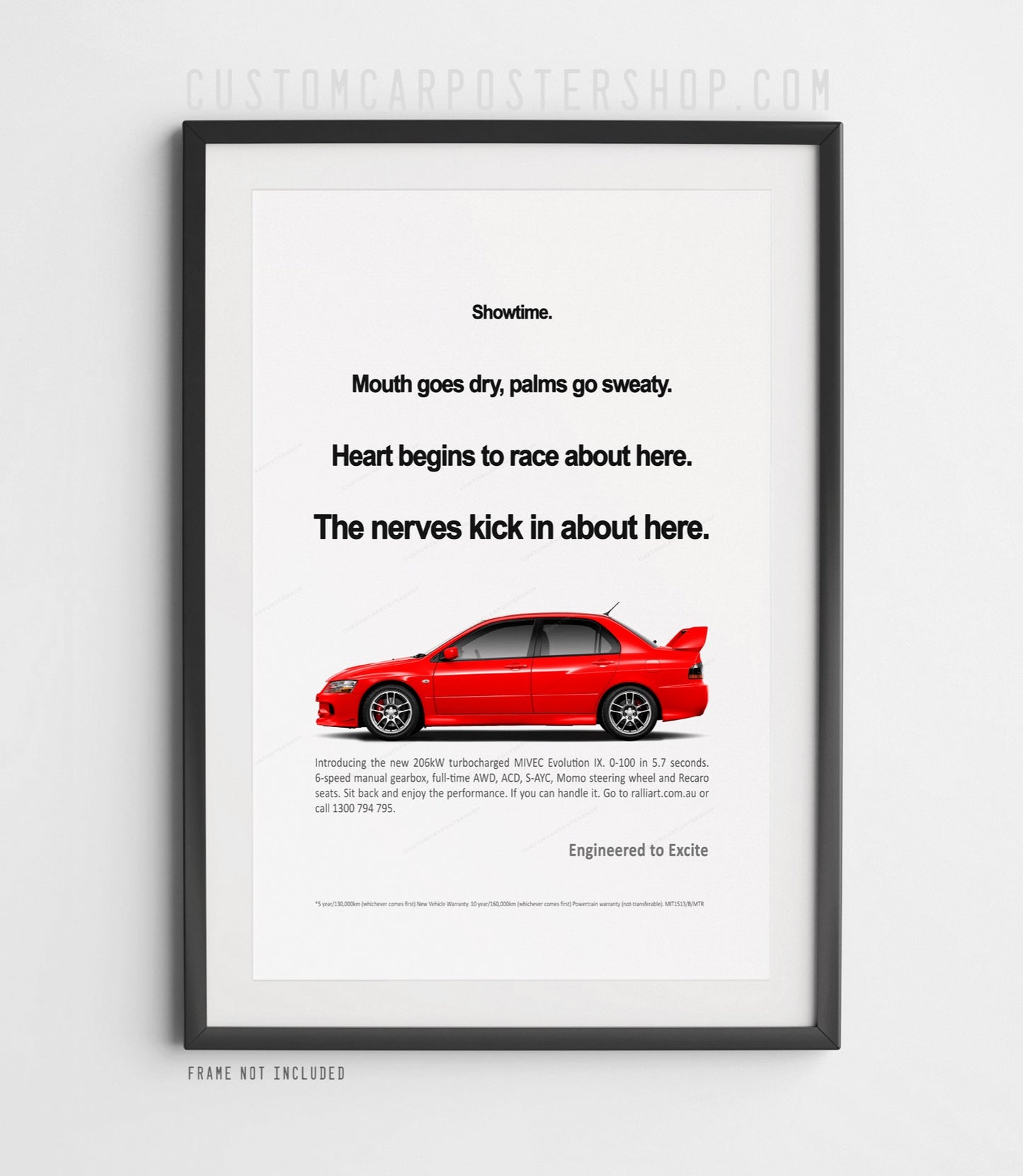 Mitsubishi Lancer Evolution IX Print Ad - Showtime