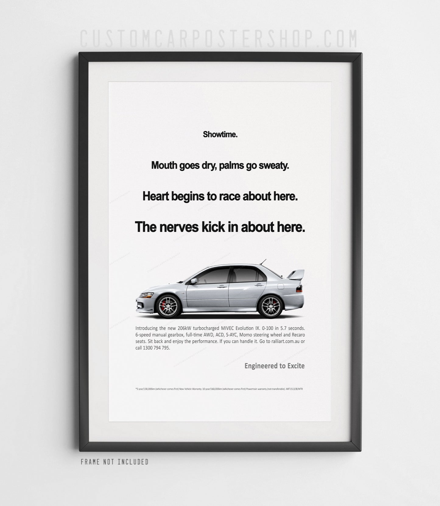 Mitsubishi Lancer Evolution IX Print Ad - Showtime