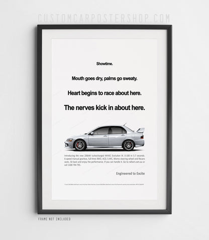 Mitsubishi Lancer Evolution IX Print Ad - Showtime