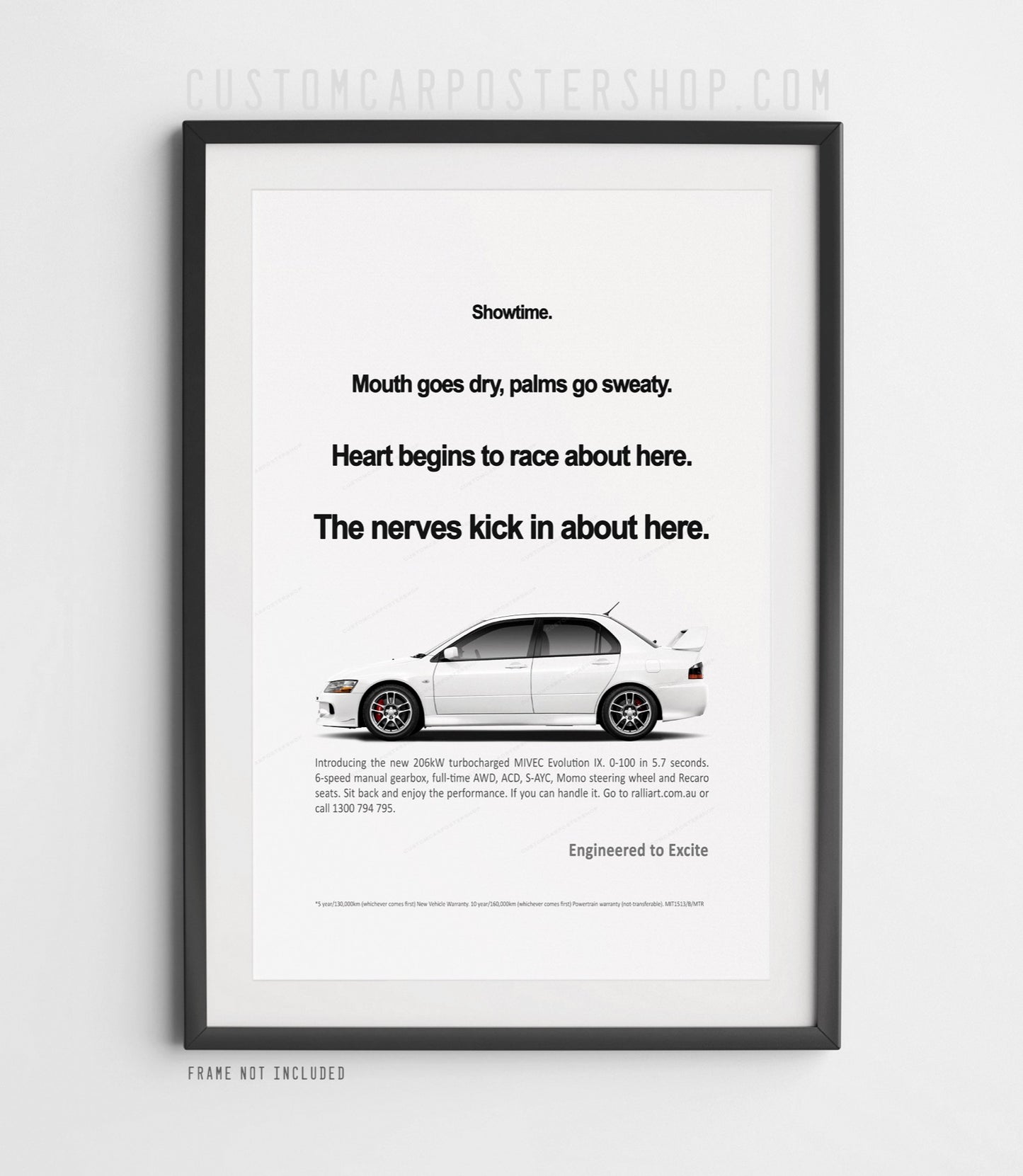 Mitsubishi Lancer Evolution IX Print Ad - Showtime