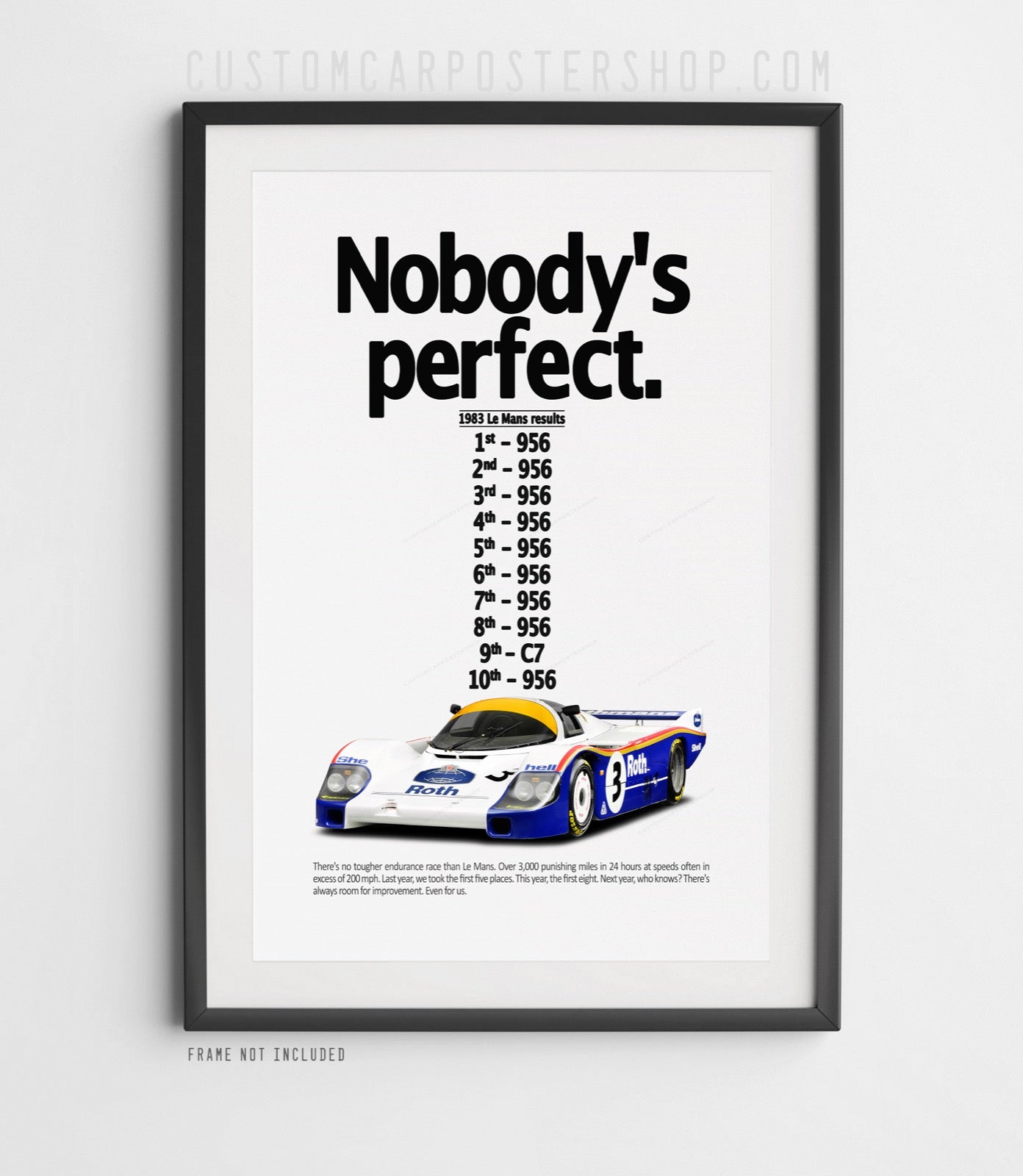 Porsche 956 Le Mans Poster