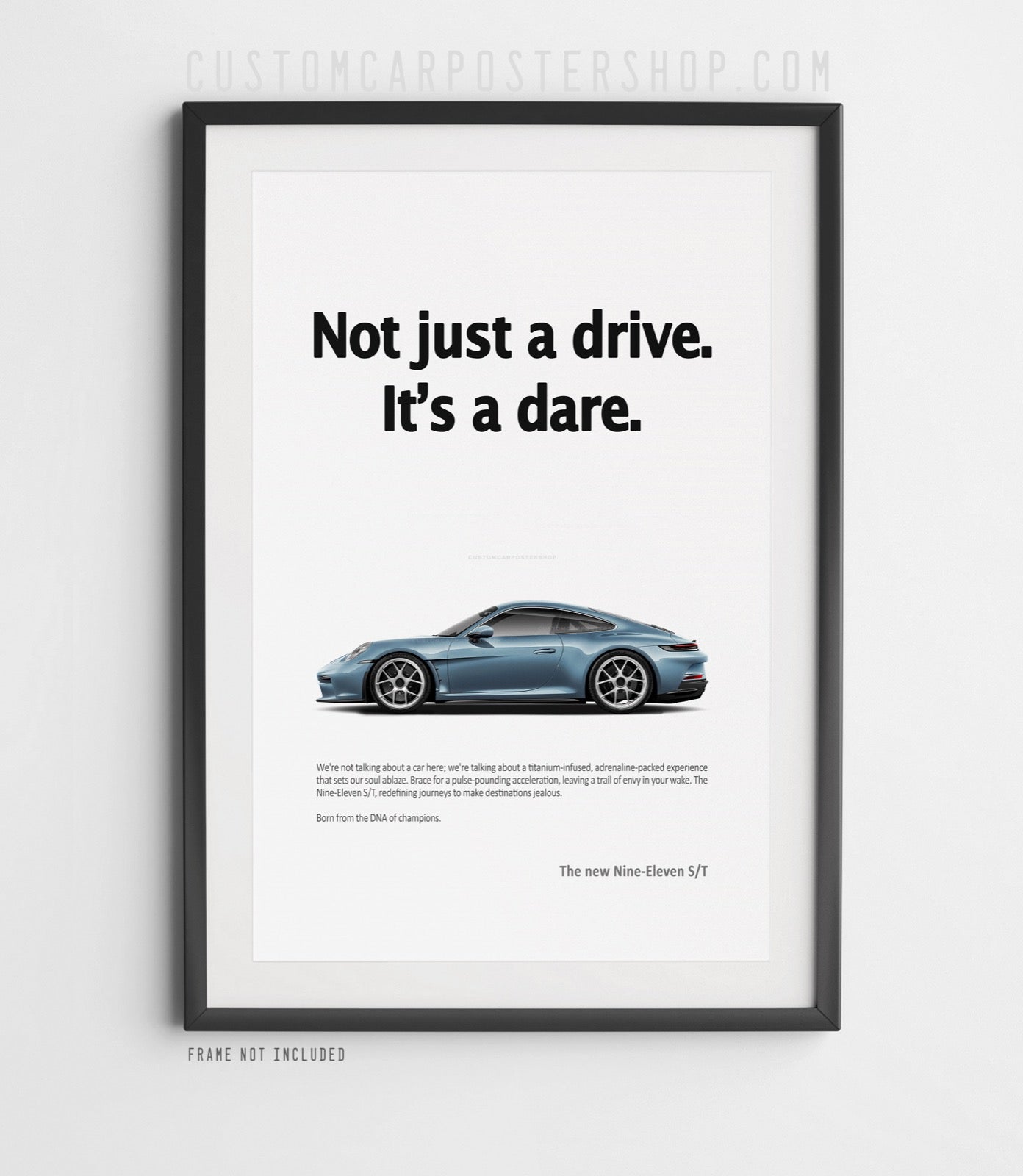 Porsche 911 S/T Print ad Poster - Not just a drive. It's a Dare.