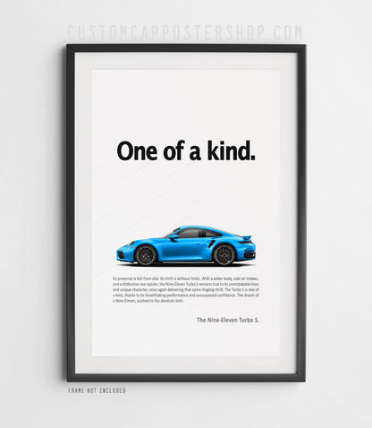 Porsche 992.2 911 Turbo S Print Ad - One of a Kind