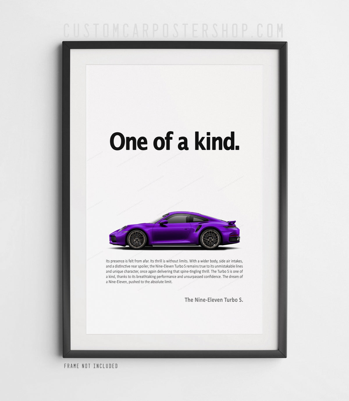 Porsche 992.2 911 Turbo S Print Ad - One of a Kind