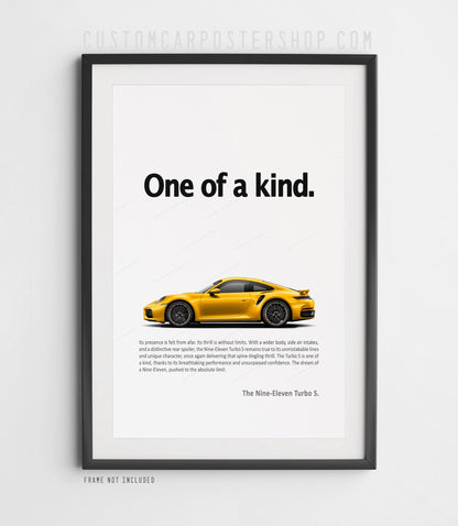 Porsche 992.2 911 Turbo S Print Ad - One of a Kind