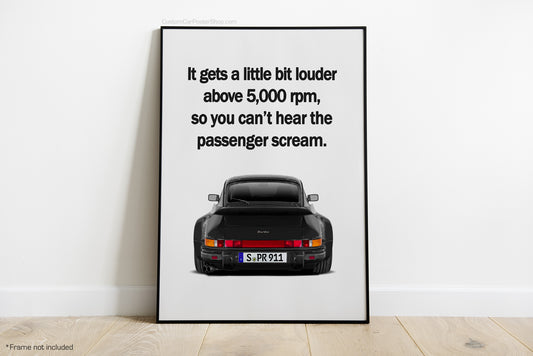 Screaming Passenger - Porsche 930 Turbo Vintage Porsche Ads