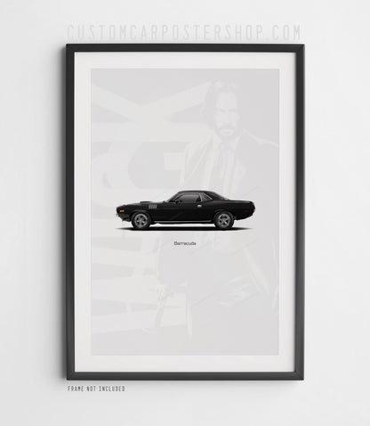 John Wick - Barracuda Poster framed wall art